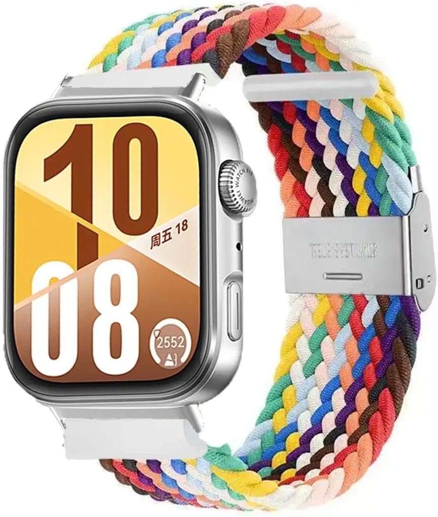 Huawei Watch Fit 3 ve Fit 4 Uyumlu Solo Metal Klipsli Fiberlink Örgü Kordon – Nefes Alabilir Hafif Tasarım, Manyetik Toka, Ayarlanabilir Paslanmaz Örgü Bileklik Kayış