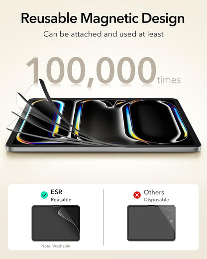 ESR iPad Air 11” Manyetik Paper-Feel Ekran Koruyucu – İnce & Tepkisel