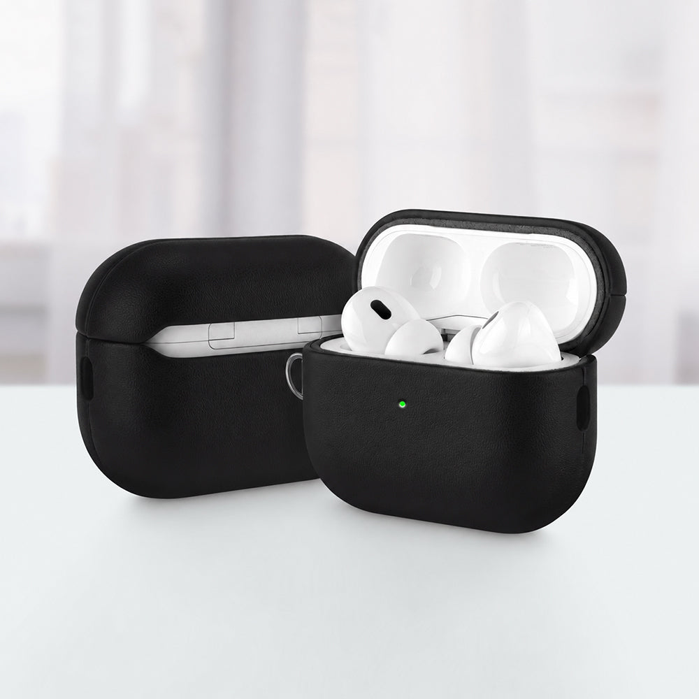__vg|Siyah|5|6925700947421-06|Apple AirPods Pro 3 Kılıf MagSafe Şarj Özellikli Mutural Yahu Serisi Deri Tasarımlı Kapak