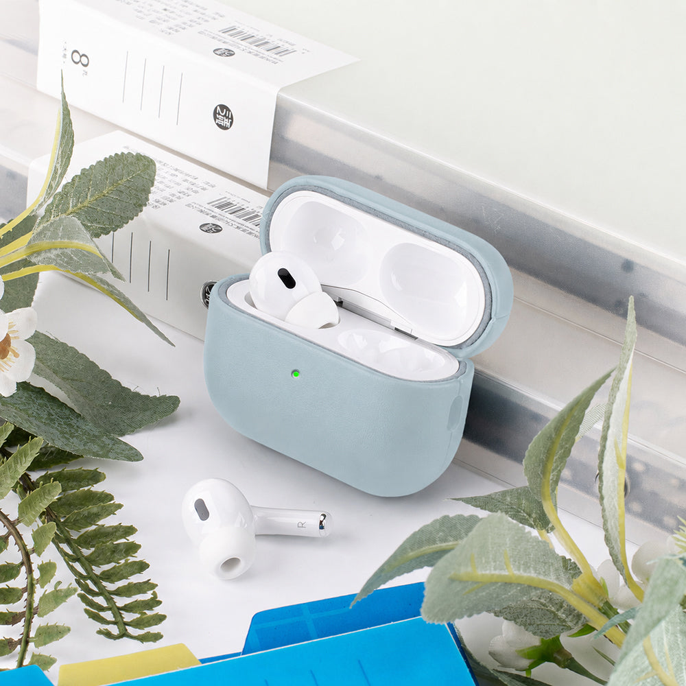 __vg|Mavi|2|6925700947445-03|Apple AirPods Pro 3 Kılıf MagSafe Şarj Özellikli Mutural Yahu Serisi Deri Tasarımlı Kapak