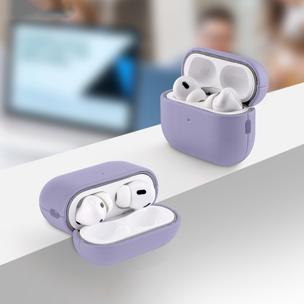 __vg|Mor|2|6925700947452-03|Apple AirPods Pro 3 Kılıf MagSafe Şarj Özellikli Mutural Yahu Serisi Deri Tasarımlı Kapak