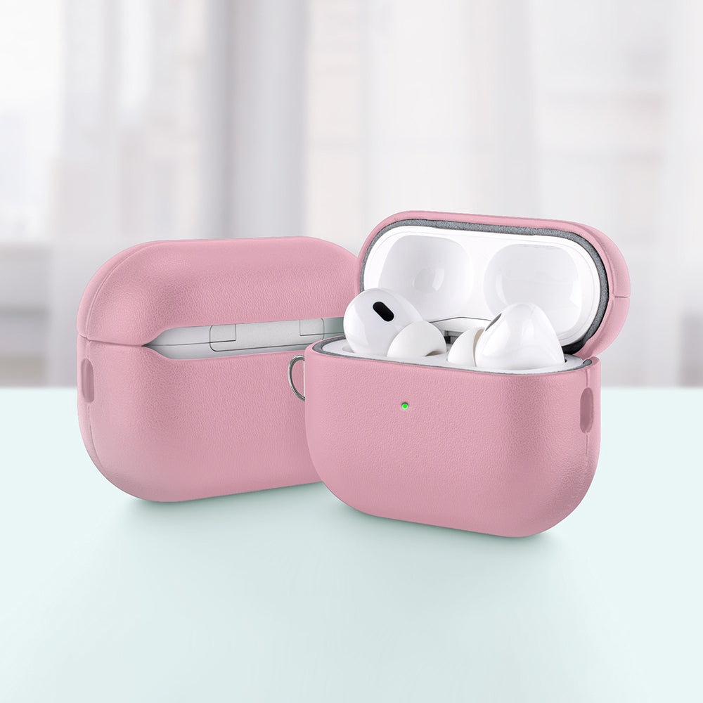 __vg|Pembe|3|6925700947469-04|Apple AirPods Pro 3 Kılıf MagSafe Şarj Özellikli Mutural Yahu Serisi Deri Tasarımlı Kapak