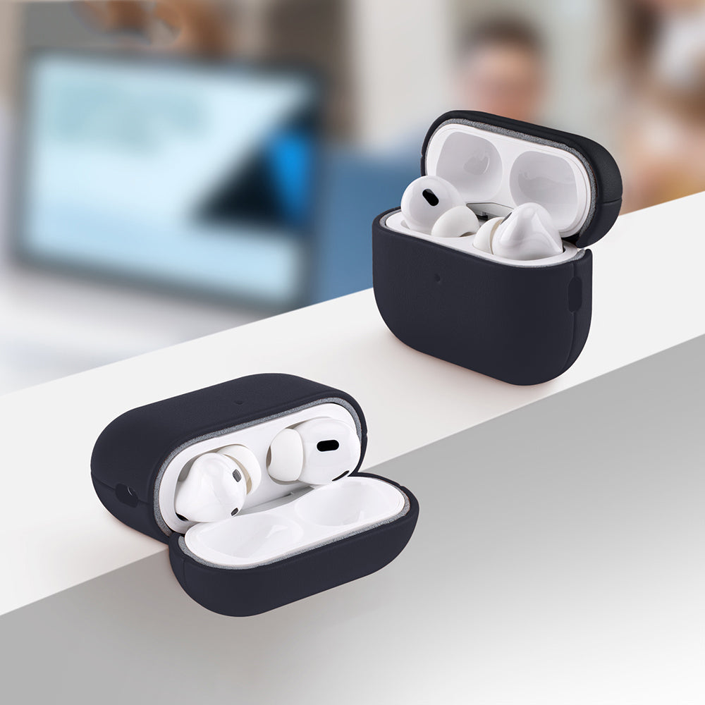 __vg|Lacivert|2|6925700947476-03|Apple AirPods Pro 3 Kılıf MagSafe Şarj Özellikli Mutural Yahu Serisi Deri Tasarımlı Kapak
