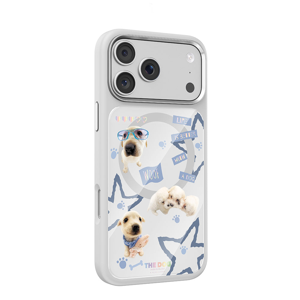 __vg|Beyaz|1|6925700949463-02|Apple iPhone 17 Pro Max Kılıf MagSafe Şarj Özellikli 3D Baskılı Tasarım Mutural The Dog Serisi Kapak