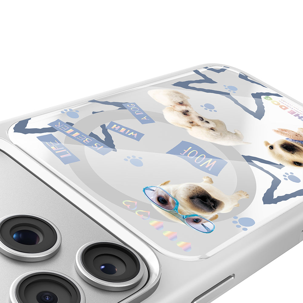 __vg|Beyaz|4|6925700949463-05|Apple iPhone 17 Pro Max Kılıf MagSafe Şarj Özellikli 3D Baskılı Tasarım Mutural The Dog Serisi Kapak