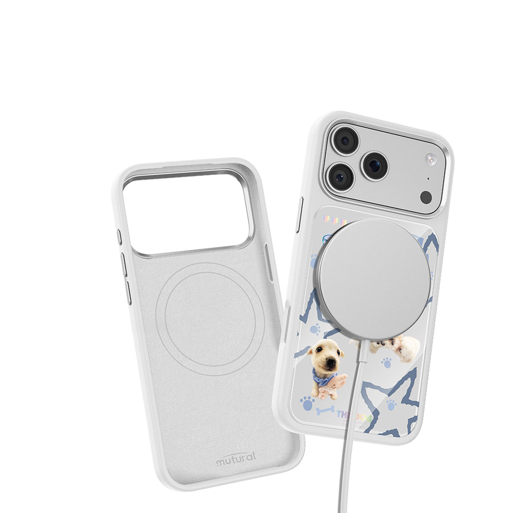 __vg|Beyaz|6|6925700949463-07|Apple iPhone 17 Pro Max Kılıf MagSafe Şarj Özellikli 3D Baskılı Tasarım Mutural The Dog Serisi Kapak