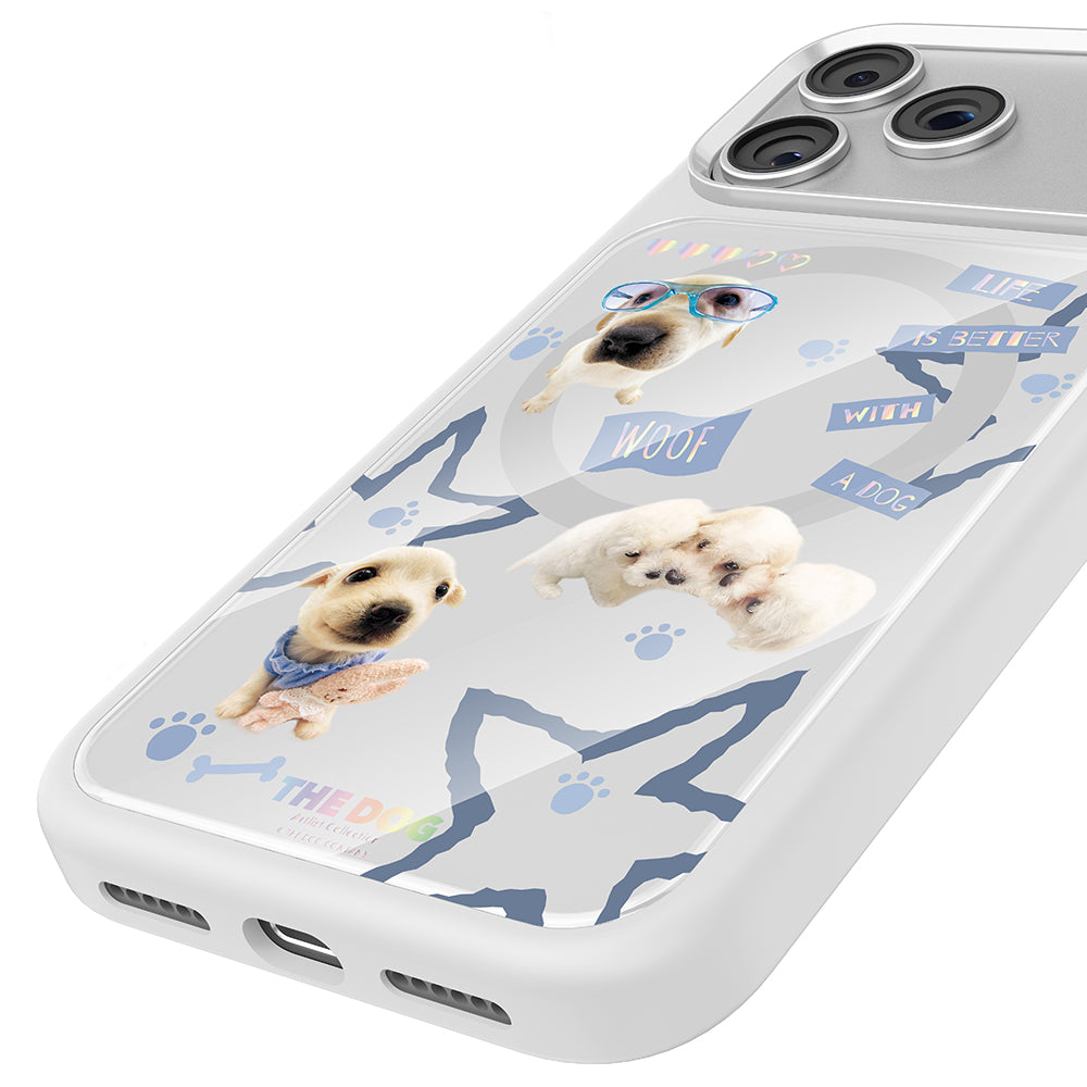 __vg|Beyaz|8|6925700949463-09|Apple iPhone 17 Pro Max Kılıf MagSafe Şarj Özellikli 3D Baskılı Tasarım Mutural The Dog Serisi Kapak