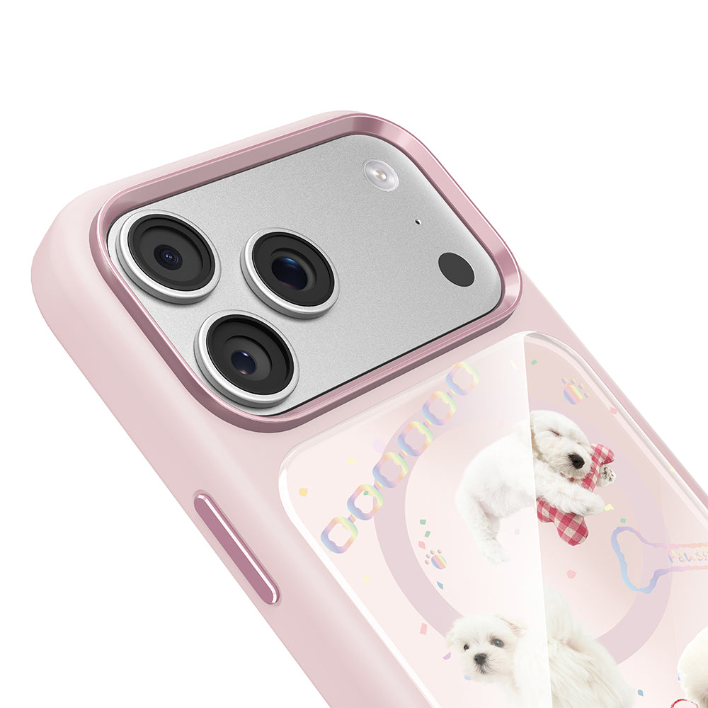 __vg|Pembe|2|6925700949487-03|Apple iPhone 17 Pro Max Kılıf MagSafe Şarj Özellikli 3D Baskılı Tasarım Mutural The Dog Serisi Kapak