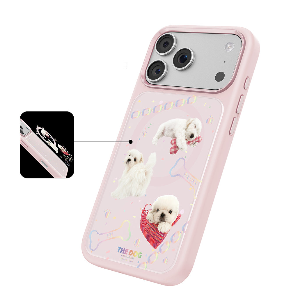 __vg|Pembe|7|6925700949487-08|Apple iPhone 17 Pro Max Kılıf MagSafe Şarj Özellikli 3D Baskılı Tasarım Mutural The Dog Serisi Kapak
