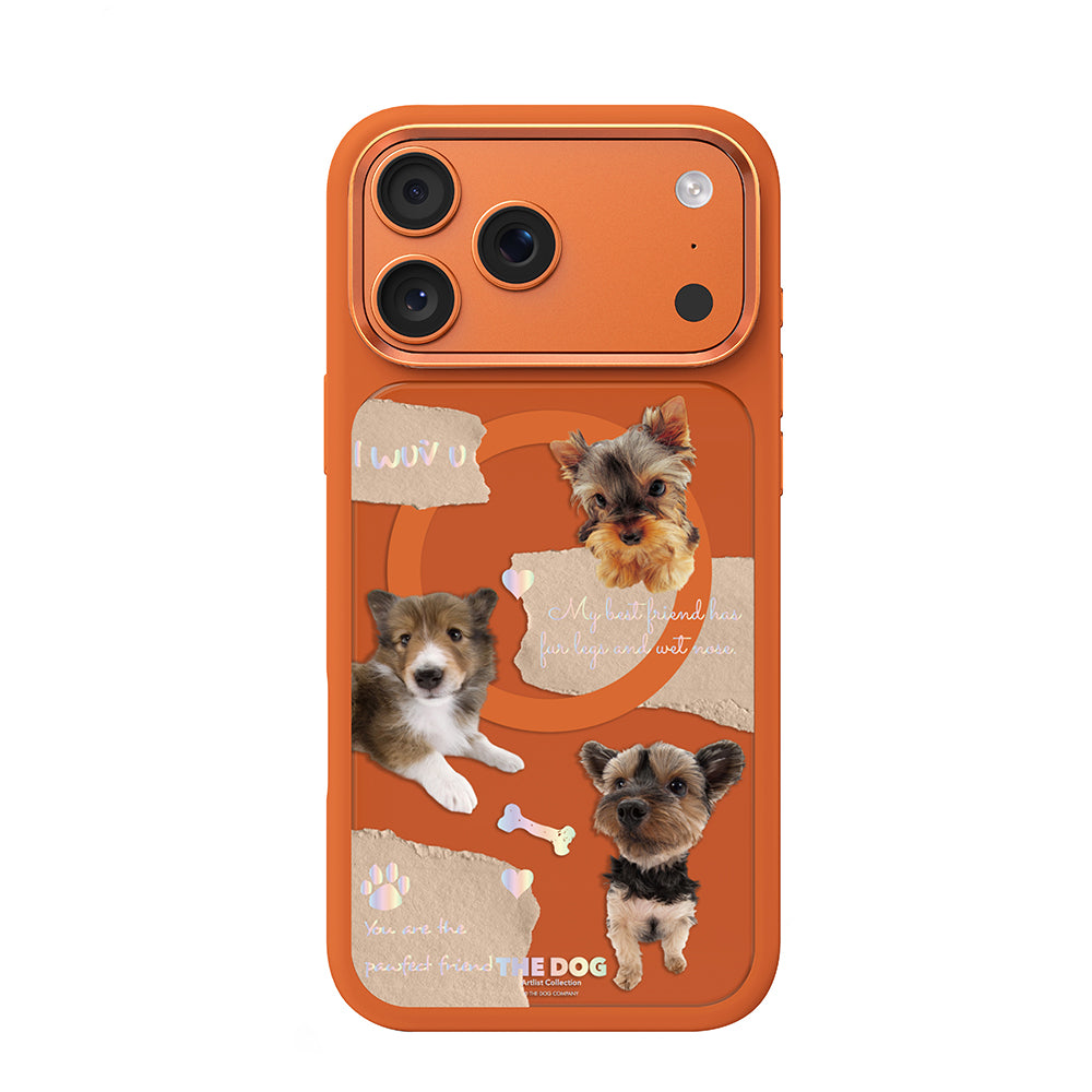 __vg|Turuncu|0|6925700949494-01|Apple iPhone 17 Pro Max Kılıf MagSafe Şarj Özellikli 3D Baskılı Tasarım Mutural The Dog Serisi Kapak