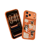 __vg|Turuncu|3|6925700949494-04|Apple iPhone 17 Pro Max Kılıf MagSafe Şarj Özellikli 3D Baskılı Tasarım Mutural The Dog Serisi Kapak