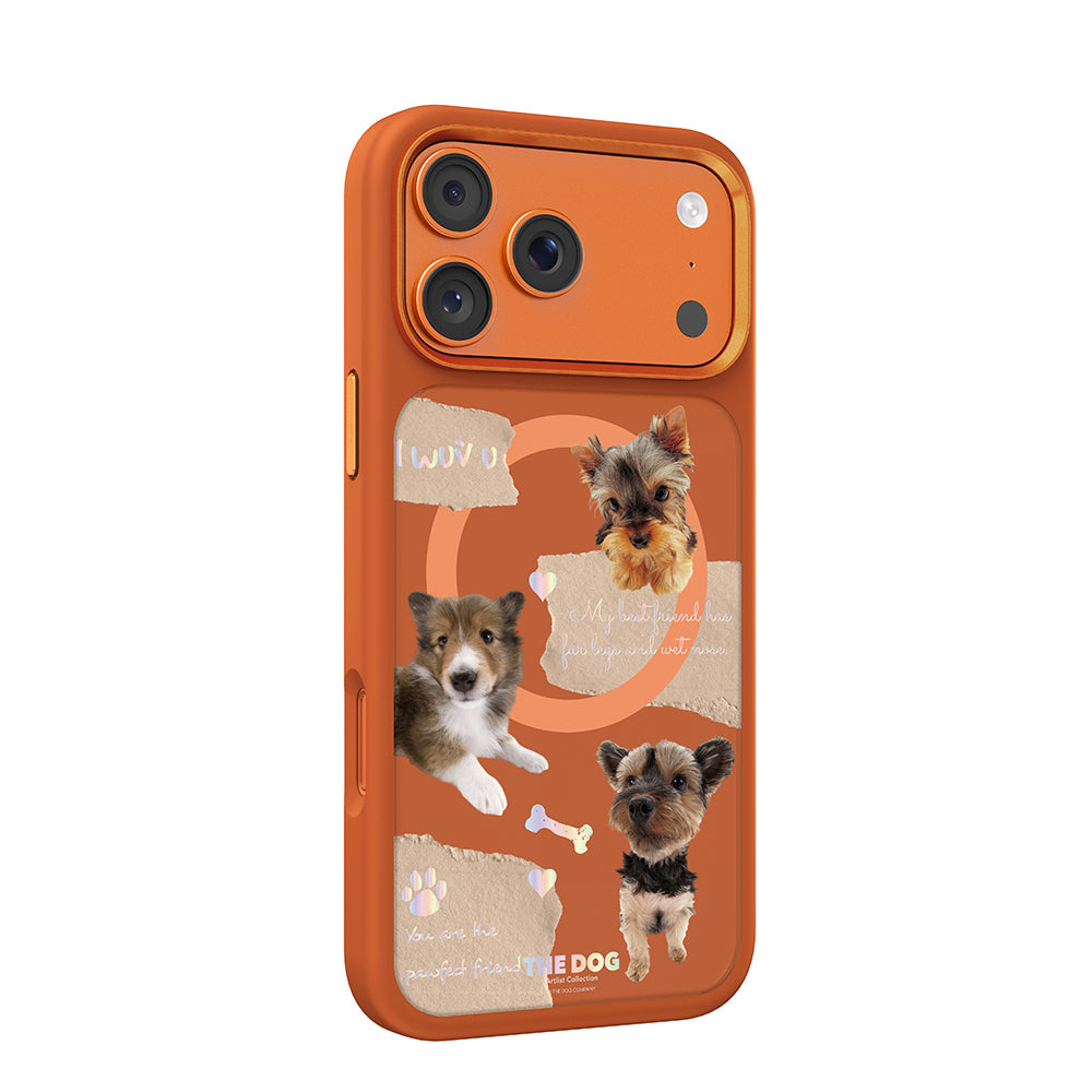 __vg|Turuncu|4|6925700949494-05|Apple iPhone 17 Pro Max Kılıf MagSafe Şarj Özellikli 3D Baskılı Tasarım Mutural The Dog Serisi Kapak