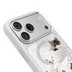 __vg|Beyaz|2|6925700949500-03|Apple iPhone 17 Pro Max Kılıf MagSafe Şarj Özellikli 3D Baskılı Tasarım Mutural The Cat Serisi Kapak