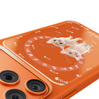 __vg|Turuncu|1|6925700949531-02|Apple iPhone 17 Pro Max Kılıf MagSafe Şarj Özellikli 3D Baskılı Tasarım Mutural The Cat Serisi Kapak