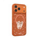 __vg|Turuncu|6|6925700949531-07|Apple iPhone 17 Pro Max Kılıf MagSafe Şarj Özellikli 3D Baskılı Tasarım Mutural The Cat Serisi Kapak