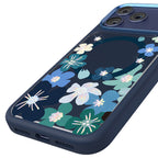__vg|Lacivert|5|6925700949968-06|Apple iPhone 17 Pro Max Kılıf MagSafe Şarj Özellikli Çiçek Tasarımlı Mutural Flower Serisi Kapak
