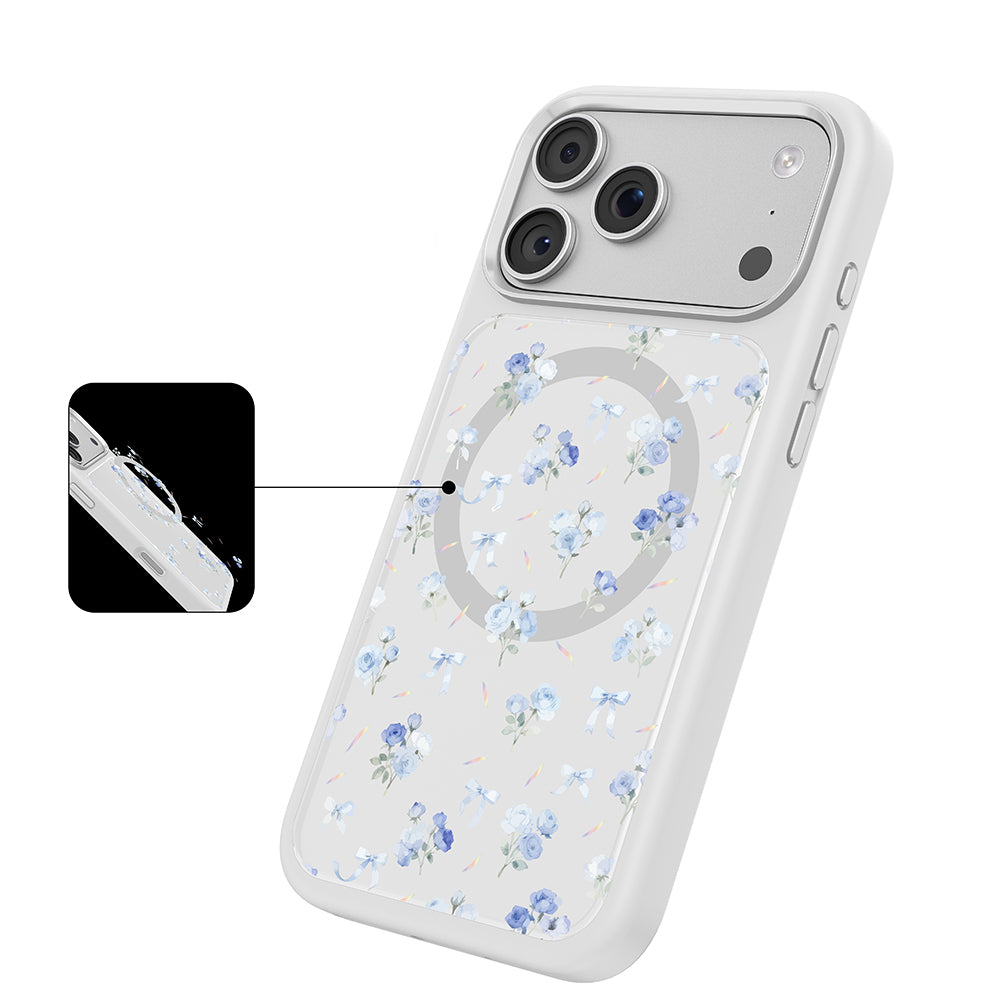 __vg|Beyaz|1|6925700949975-02|Apple iPhone 17 Pro Max Kılıf MagSafe Şarj Özellikli Çiçek Tasarımlı Mutural Flower Serisi Kapak