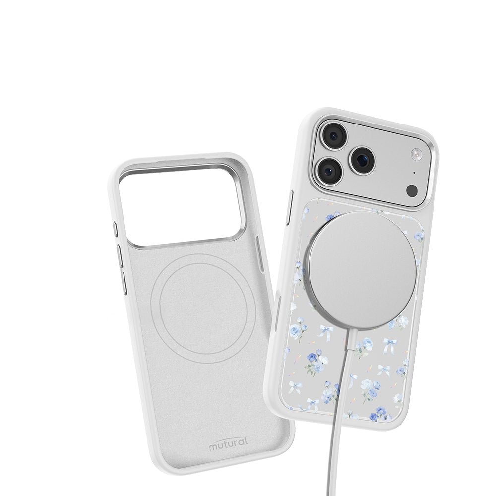 __vg|Beyaz|2|6925700949975-03|Apple iPhone 17 Pro Max Kılıf MagSafe Şarj Özellikli Çiçek Tasarımlı Mutural Flower Serisi Kapak