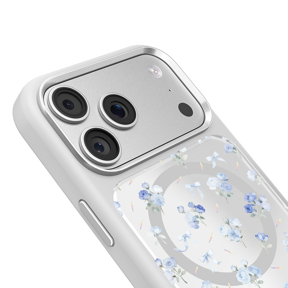 __vg|Beyaz|6|6925700949975-07|Apple iPhone 17 Pro Max Kılıf MagSafe Şarj Özellikli Çiçek Tasarımlı Mutural Flower Serisi Kapak