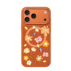 __vg|Turuncu|0|6925700949999-01|Apple iPhone 17 Pro Max Kılıf MagSafe Şarj Özellikli Çiçek Tasarımlı Mutural Flower Serisi Kapak