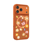 __vg|Turuncu|1|6925700949999-02|Apple iPhone 17 Pro Max Kılıf MagSafe Şarj Özellikli Çiçek Tasarımlı Mutural Flower Serisi Kapak