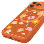 __vg|Turuncu|5|6925700949999-06|Apple iPhone 17 Pro Max Kılıf MagSafe Şarj Özellikli Çiçek Tasarımlı Mutural Flower Serisi Kapak