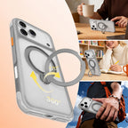 __vg|Gri|6|6925700950124-07|Apple iPhone 17 Pro Max Kılıf MagSafe Şarj Özellikli Standlı Airbag Tasarımlı Mutural Air Shield Serisi Kapak
