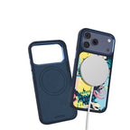 __vg|Lacivert-Sarı|4|6925700950179-05|Apple iPhone 17 Pro Max Kılıf MagSafe Şarj Özellikli 3D Baskılı Tasarım Mutural Graffiti Serisi Kapak
