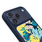 __vg|Lacivert-Sarı|5|6925700950179-06|Apple iPhone 17 Pro Max Kılıf MagSafe Şarj Özellikli 3D Baskılı Tasarım Mutural Graffiti Serisi Kapak