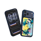__vg|Lacivert-Sarı|9|6925700950179-10|Apple iPhone 17 Pro Max Kılıf MagSafe Şarj Özellikli 3D Baskılı Tasarım Mutural Graffiti Serisi Kapak