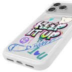 __vg|Beyaz|5|6925700950186-06|Apple iPhone 17 Pro Max Kılıf MagSafe Şarj Özellikli 3D Baskılı Tasarım Mutural Graffiti Serisi Kapak