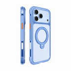 Apple iPhone 18 Pro Max Kılıf MagSafe Şarj Özellikli Standlı Airbag Tasarımlı Mutural Air Shield Serisi Kapak - Açık Mavi