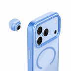 Apple iPhone 18 Pro Max Kılıf MagSafe Şarj Özellikli Airbag Tasarımlı Mutural Mist Serisi Kapak - Açık Mavi