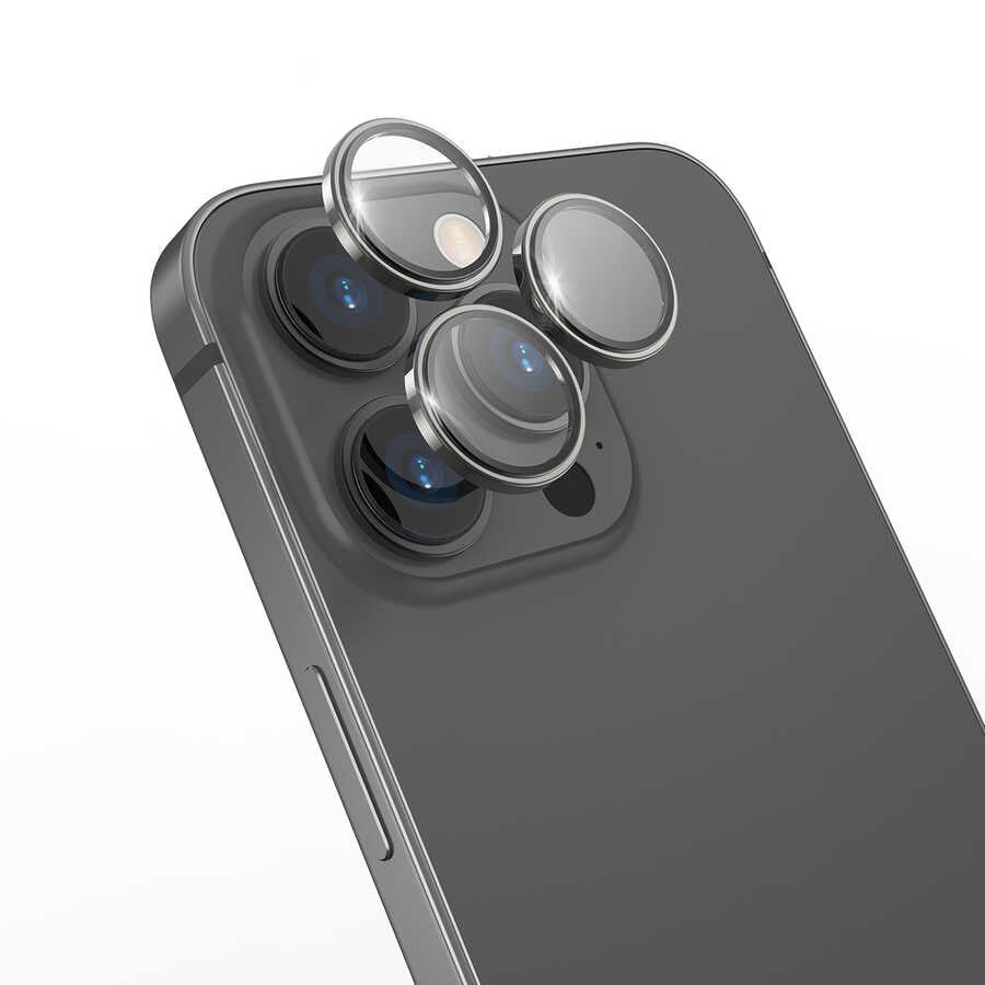 __vg|Siyah|0|6936686407250-01|Apple iPhone 14 Pro ​​​Max Wiwu Lens Guard Metal Kamera Lens Koruyucu