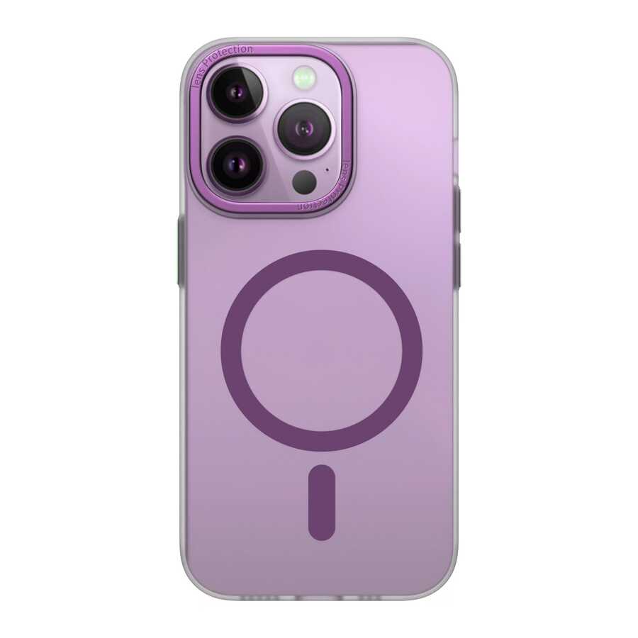 __vg|Derin Mor|0|6936686409100-01|Apple iPhone 14 Pro Max Wiwu Frosted Magnetic Buzlu Sert PC Kapak