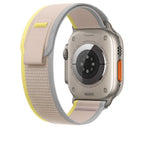 __vg|Beyaz-Sarı|0|6936686409230-01|Apple Watch 40mm Wiwu Trail Loop Naylon Örgü İşlemeli Hasır Kordon Strap Kayış