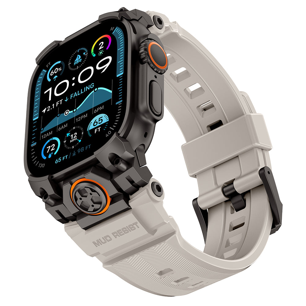 __vg|Siyah-Beyaz|0|6936860721561-01|Apple Watch Ultra 49mm Mohseven iWatch Armor Silikon Kordon