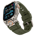 __vg|Titanyum-Yeşil|0|6936860721592-01|Apple Watch Ultra 49mm Mohseven iWatch Armor Silikon Kordon