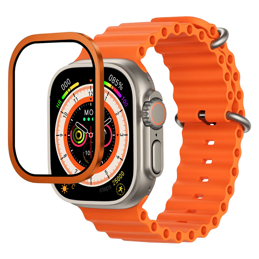 __vg|Turuncu|0|6936860721639-01|Apple Watch Ultra 49mm Mohseven iWatch Serisi Safir Akıllı Saat Temperli Cam Ekran Koruyucu