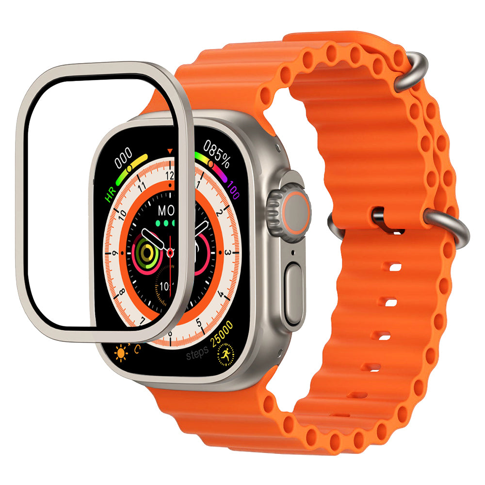 __vg|Titanyum|0|6936860721646-01|Apple Watch Ultra 49mm Mohseven iWatch Serisi Safir Akıllı Saat Temperli Cam Ekran Koruyucu
