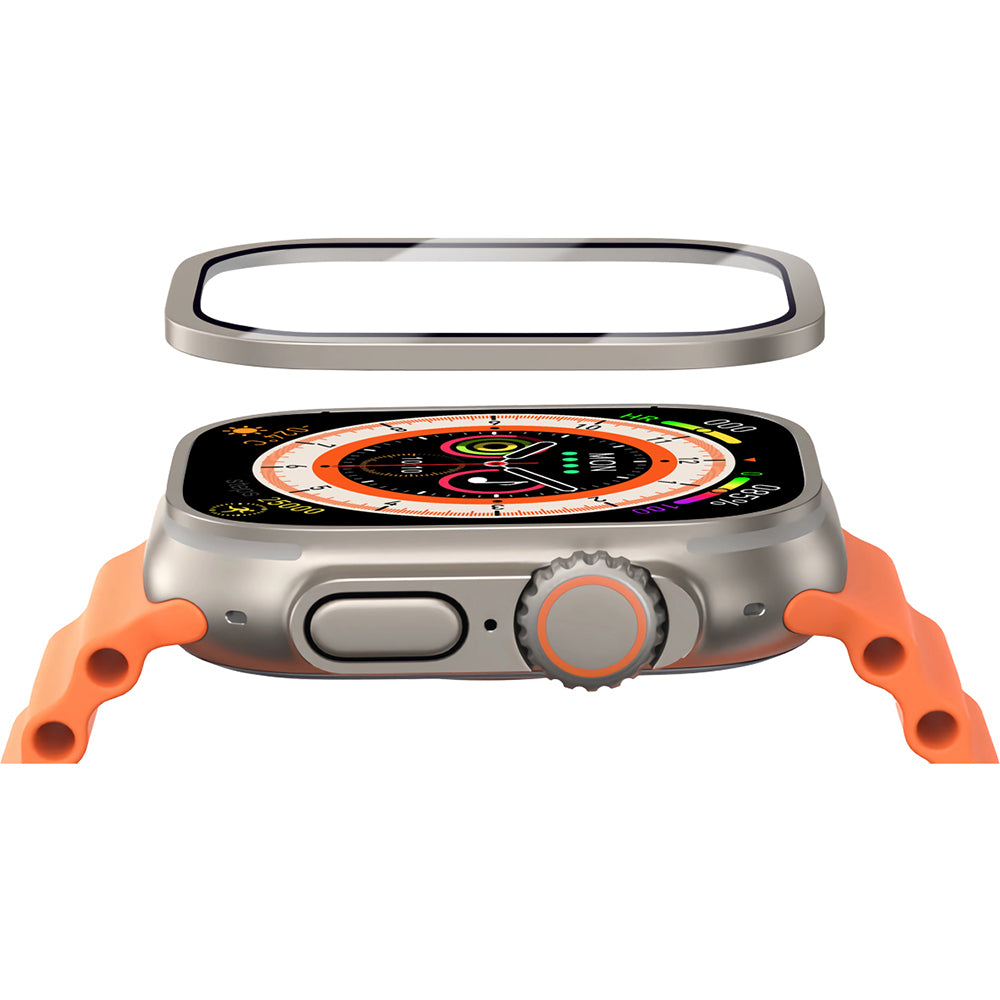 __vg|Titanyum|1|6936860721646-02|Apple Watch Ultra 49mm Mohseven iWatch Serisi Safir Akıllı Saat Temperli Cam Ekran Koruyucu