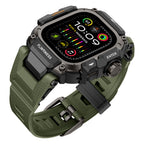 __vg|Yeşil|1|6936860721653-02|Apple Watch Ultra 49mm Mohseven iWatch Punk Fortress Serisi Kasa Koruyuculu Silikon Kordon