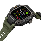 __vg|Yeşil|3|6936860721653-04|Apple Watch Ultra 49mm Mohseven iWatch Punk Fortress Serisi Kasa Koruyuculu Silikon Kordon