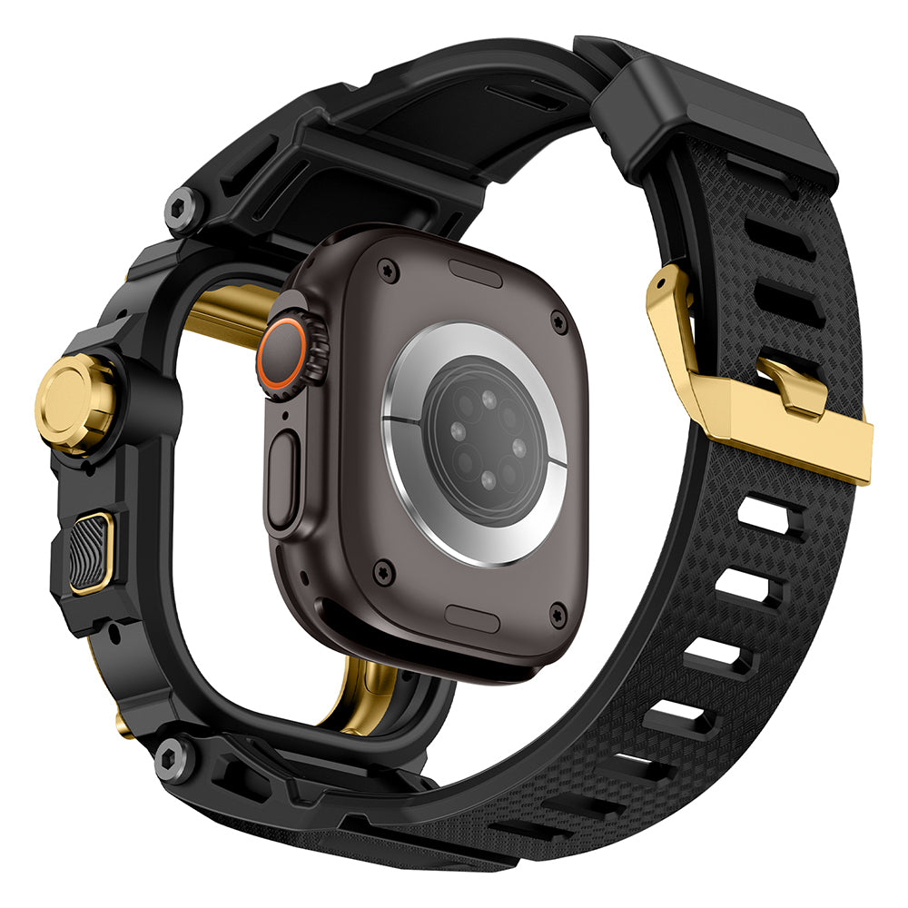 __vg|Gold|4|6936860721660-05|Apple Watch Ultra 49mm Mohseven iWatch Punk Fortress Serisi Kasa Koruyuculu Silikon Kordon