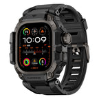 __vg|Siyah|0|6936860721677-01|Apple Watch Ultra 49mm Mohseven iWatch Punk Fortress Serisi Kasa Koruyuculu Silikon Kordon