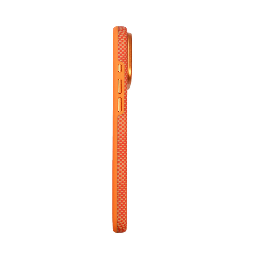 __vg|Turuncu-Gold|2|6936860721714-03|Apple iPhone 17 Pro Max Kılıf MagSafe Şarj Özellikli Mohseven 1500D Aramid Fiber Kapak
