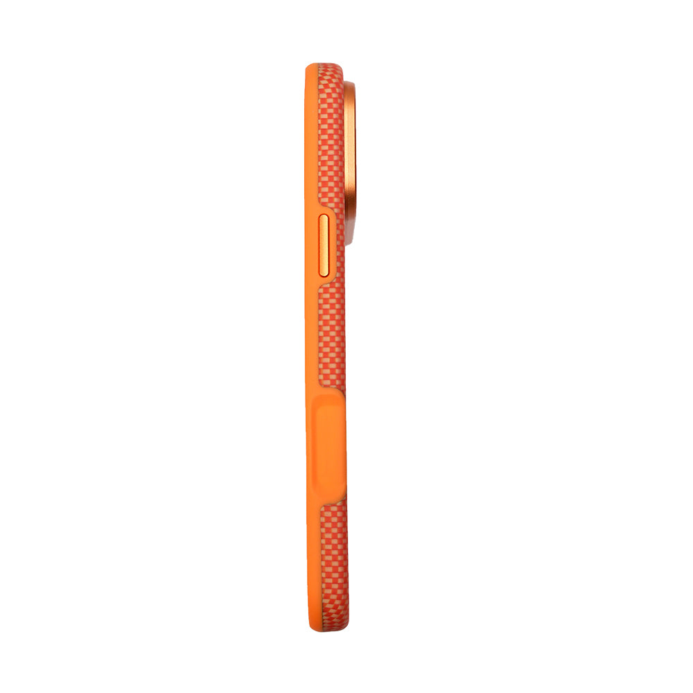 __vg|Turuncu-Gold|3|6936860721714-04|Apple iPhone 17 Pro Max Kılıf MagSafe Şarj Özellikli Mohseven 1500D Aramid Fiber Kapak
