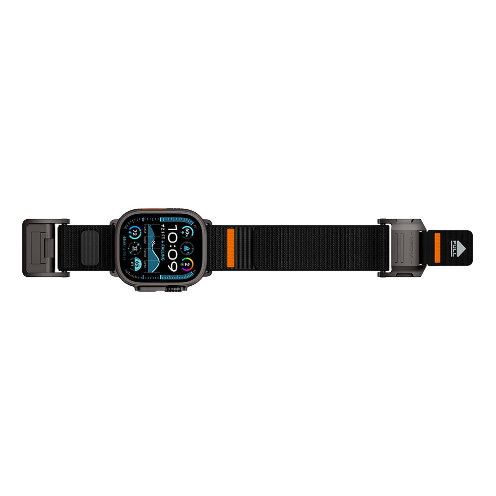 __vg|Siyah|1|6936860721721-02|Apple Watch 44mm Mohseven iWatch Mecha Sport Hasır Kordon
