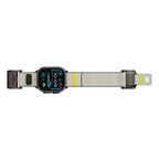 __vg|Siyah-Bej|1|6936860721738-02|Apple Watch 7 45mm Mohseven iWatch Mecha Sport Hasır Kordon