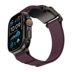 __vg|Siyah-Mor|0|6936860721745-01|Apple Watch 44mm Mohseven iWatch Mecha Sport Hasır Kordon